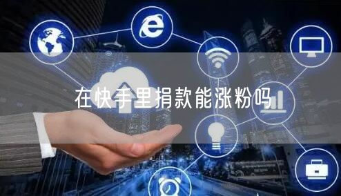 在快手里捐款能涨粉吗