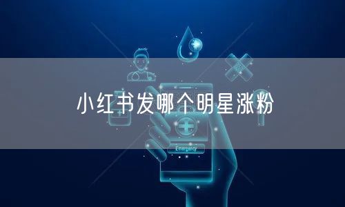 小红书发哪个明星涨粉