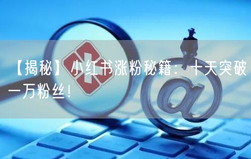 【揭秘】小红书涨粉秘籍:十天突破一万粉丝