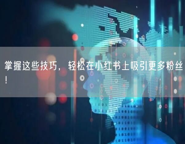 掌握这些技巧，轻松在小红书上吸引更多粉丝！