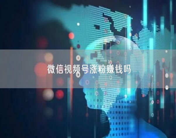 微信视频号涨粉赚钱吗