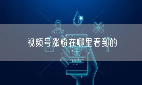 视频号涨粉在哪里看到的