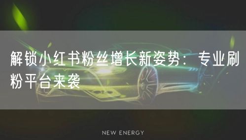 解锁小红书粉丝增长新姿势：专业刷粉平台来袭