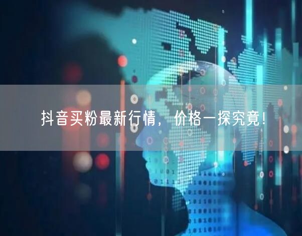 抖音买粉最新行情，价格一探究竟！