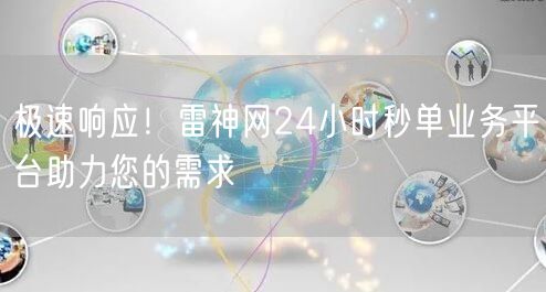 极速响应！雷神网24小时秒单业务平台助力您的需求