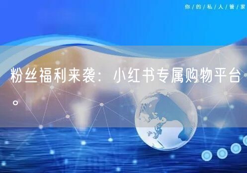 粉丝福利来袭：小红书专属购物平台。