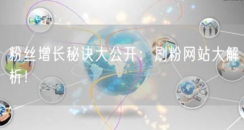 粉丝增长秘诀大公开:刷粉网站大解析!