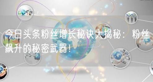 今日头条粉丝增长秘诀大揭秘:粉丝飙升的秘