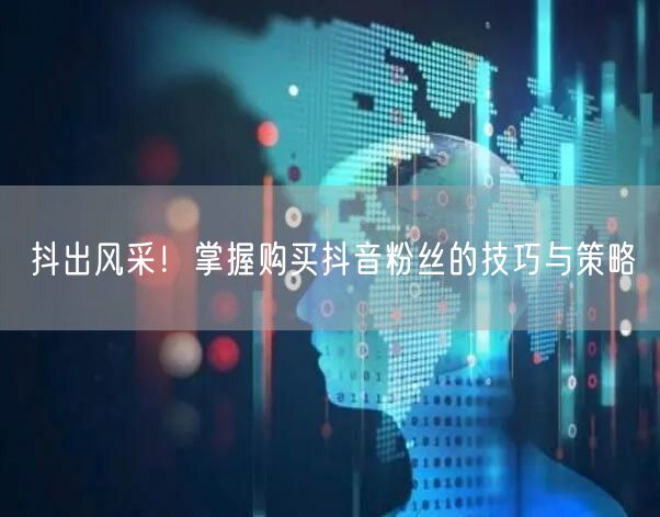 抖出风采！掌握购买抖音粉丝的技巧与策略
