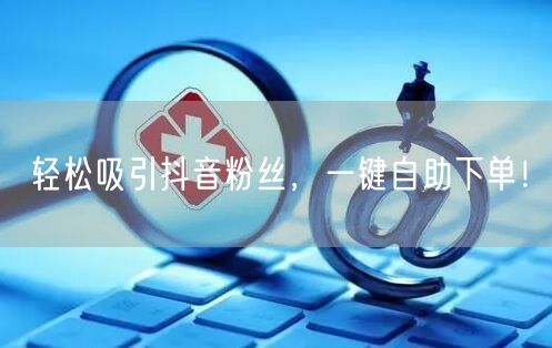 轻松吸引抖音粉丝,一键自助下单!