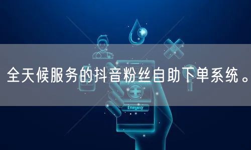 全天候服务的抖音粉丝自助下单系统。