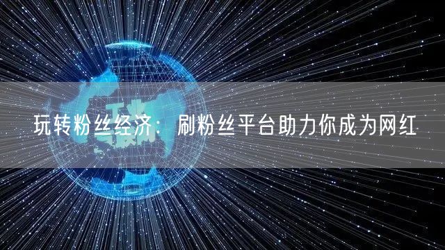 玩转粉丝经济:刷粉丝平台助力你成为网红